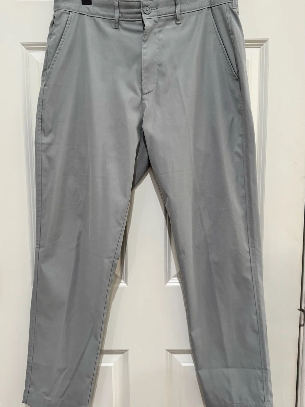 Abercrombie & Fitch Men's Gray Casual Chino Pants 100% Polyester Size 34x32